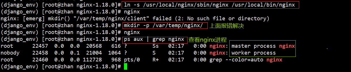 nginx启动
